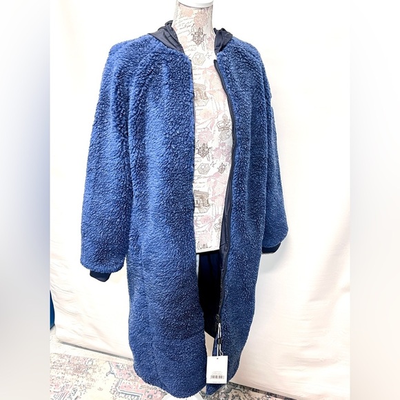 ALPHA TAURI  Blue Sherpa full‎ length zip jacket size S - Picture 8 of 16